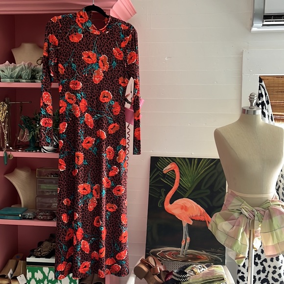 Free People Dresses & Skirts - •⬇️NWT FREE PEOPLE LEOPARD POPPY BOHO DRESS COACHELLA•⬇️FINAL PRICE⬇️